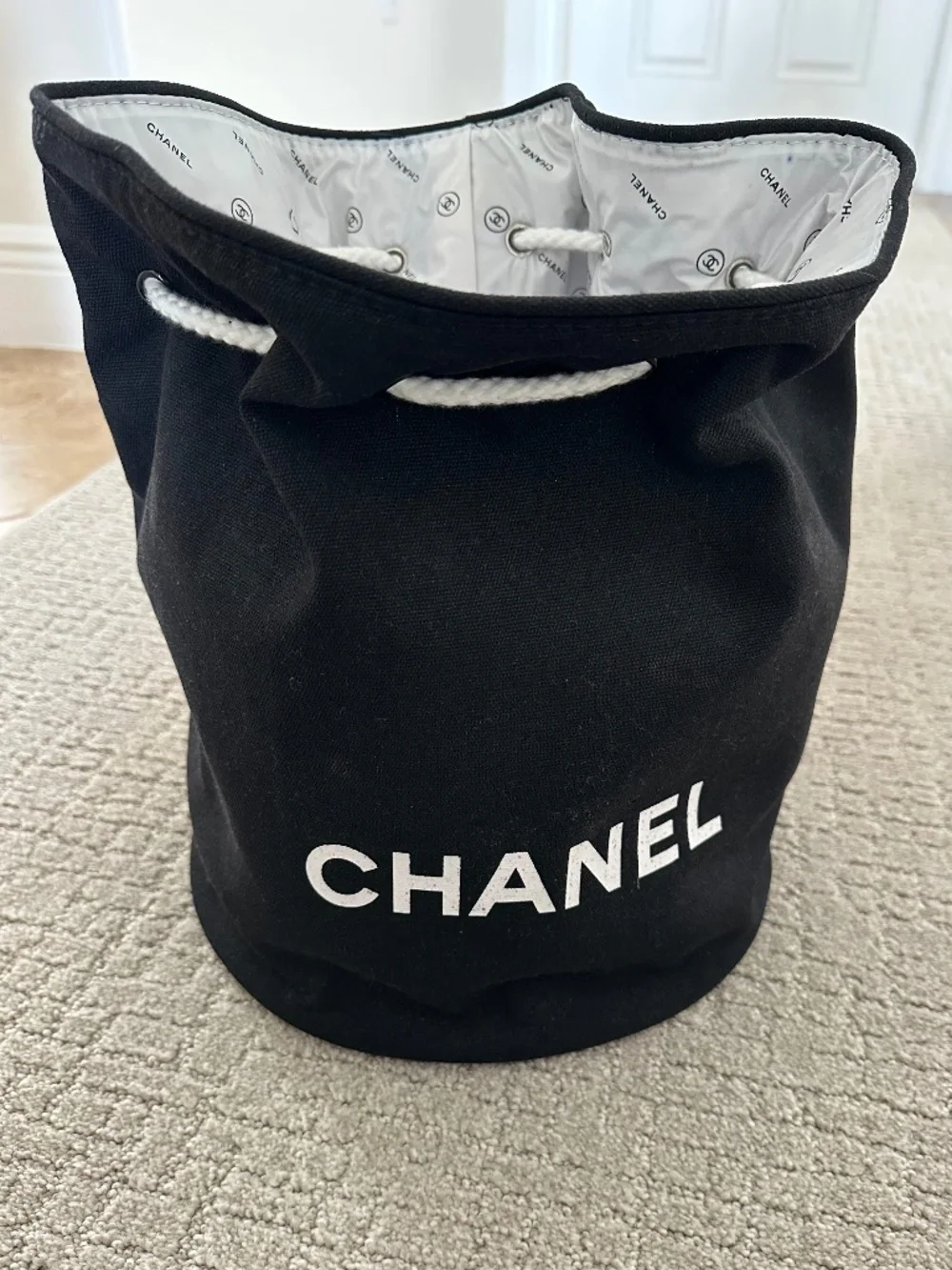 CHANEL Drawstring Bucket Bag